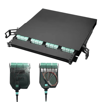 1U 19'' UHP 144F MPO-LC Rack-Mount Patch Panel с прочным корпусом из алюминиевого сплава